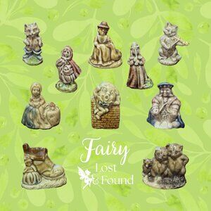 Vintage Wade Red Rose Tea Whimsies Collection Nursery Rhyme Figurines